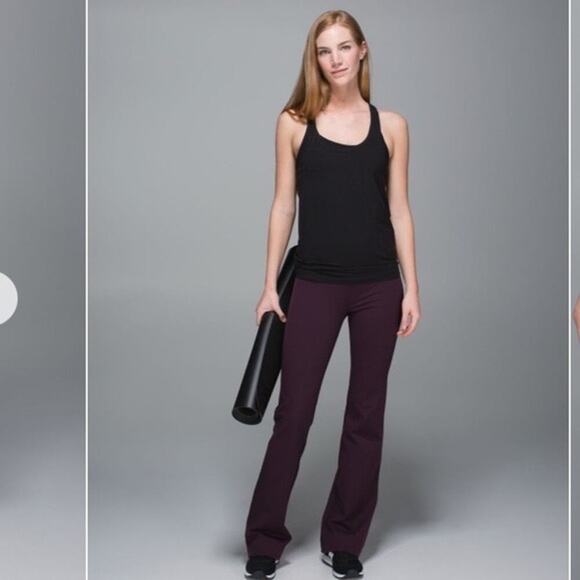 Lululemon Groove Pant II *Full-On Luon Black Cherry Star Crushed - Picture 7 of 9